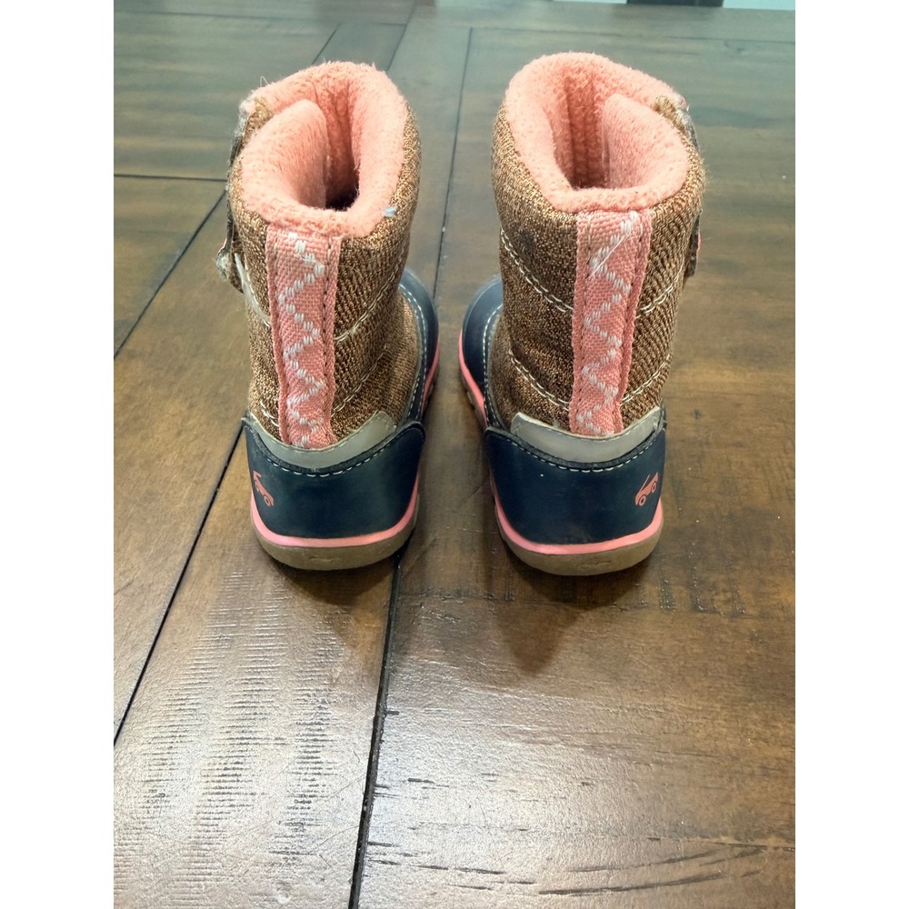 See Kai Run Toddler Waterproof Insulated Winter Boots Navy Pink Size 4 - Picture 6 of 8